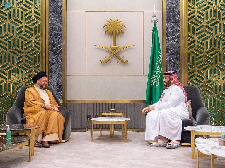 HRH Crown Prince, Iraqi National Wisdom Movement Leader Meet, Review Bilateral Relations
