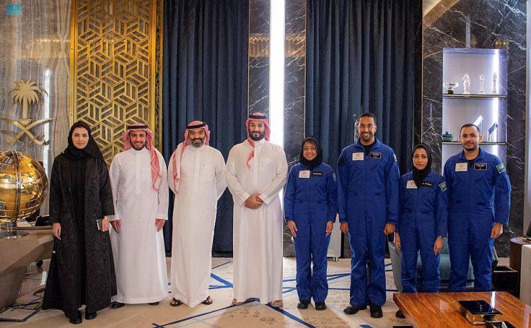 HRH Crown Prince Receives Saudi Astronauts Before Their Mission’s Launch to Space