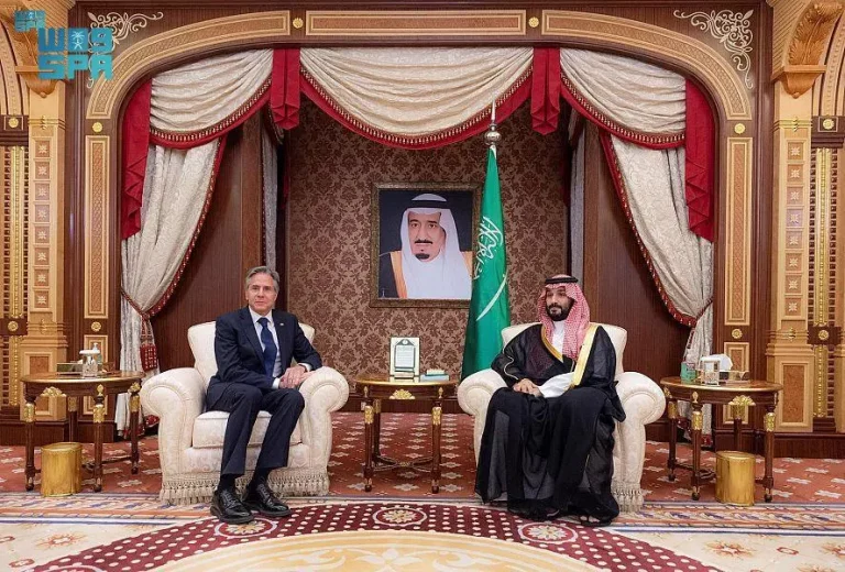 HRH Crown Prince Meets with U.S. Secretary of State